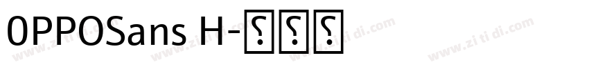 0PPOSans H字体转换